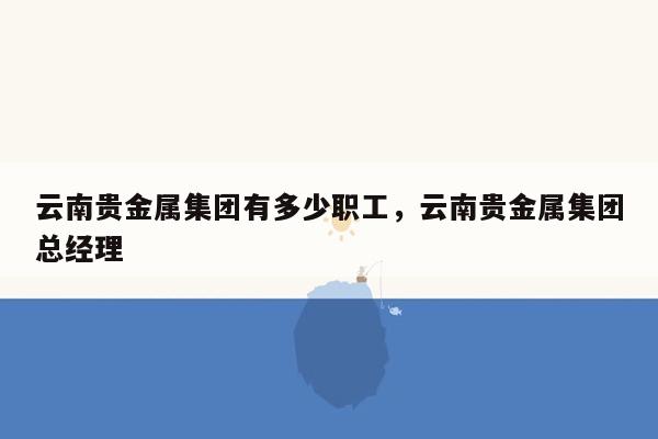 云南贵金属集团有多少职工，云南贵金属集团总经理