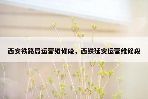 西安铁路局运营维修段，西铁延安运营维修段