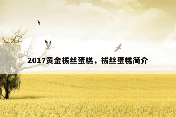 2017黄金拔丝蛋糕，拔丝蛋糕简介