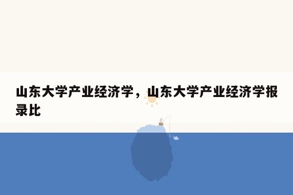 山东大学产业经济学，山东大学产业经济学报录比