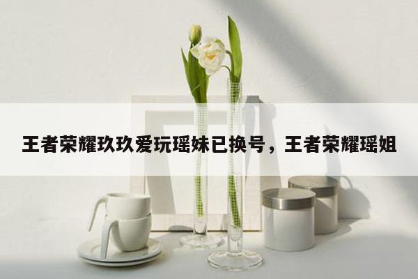 王者荣耀玖玖爱玩瑶妹已换号，王者荣耀瑶姐