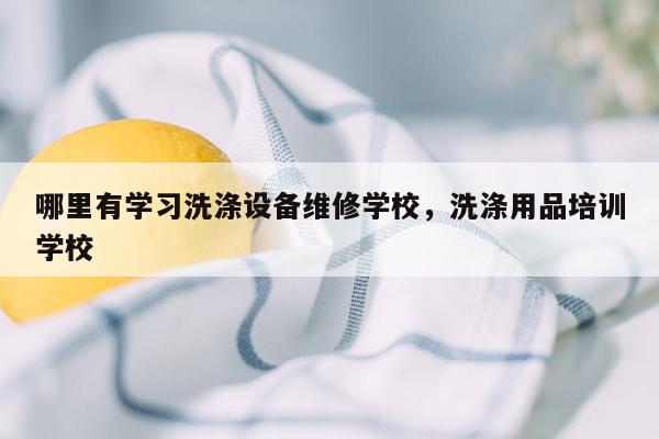 哪里有学习洗涤设备维修学校，洗涤用品培训学校