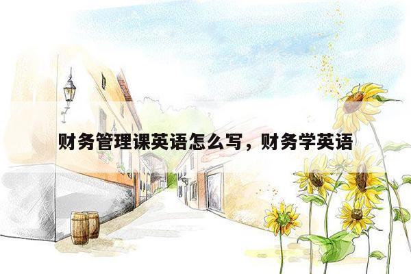 财务管理课英语怎么写，财务学英语