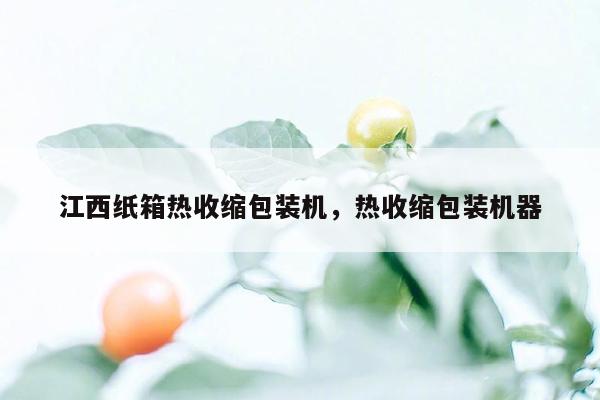 江西纸箱热收缩包装机，热收缩包装机器