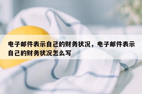 电子邮件表示自己的财务状况，电子邮件表示自己的财务状况怎么写