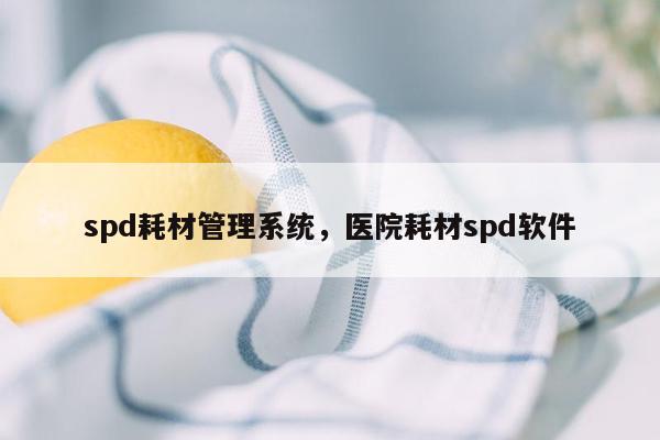 spd耗材管理系统，医院耗材spd软件