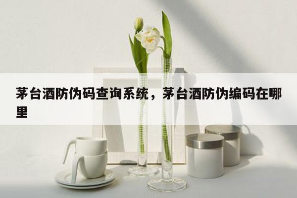 茅台酒防伪码查询系统，茅台酒防伪编码在哪里