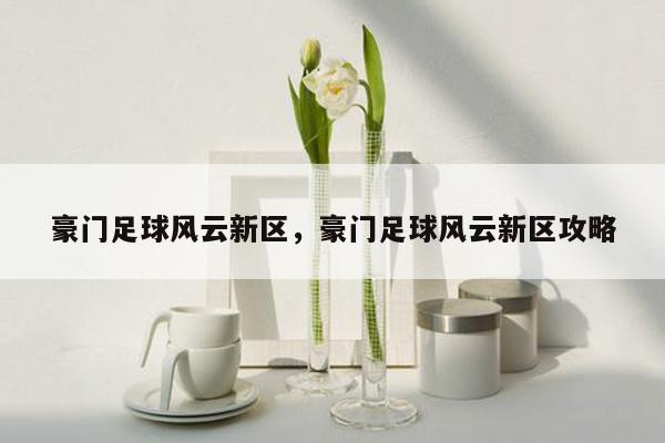 豪门足球风云新区，豪门足球风云新区攻略