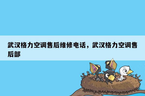 武汉格力空调售后维修电话，武汉格力空调售后部
