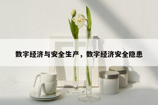 数字经济与安全生产，数字经济安全隐患