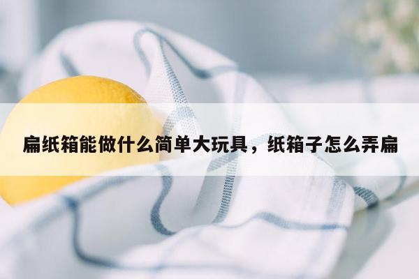 扁纸箱能做什么简单大玩具，纸箱子怎么弄扁