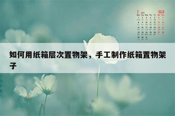 如何用纸箱层次置物架，手工制作纸箱置物架子