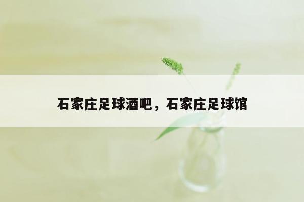 石家庄足球酒吧，石家庄足球馆