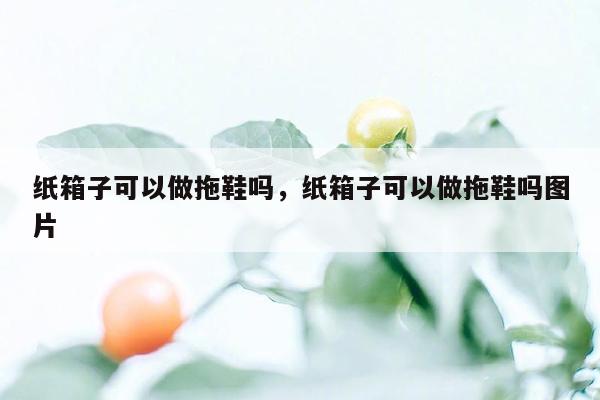 纸箱子可以做拖鞋吗，纸箱子可以做拖鞋吗图片